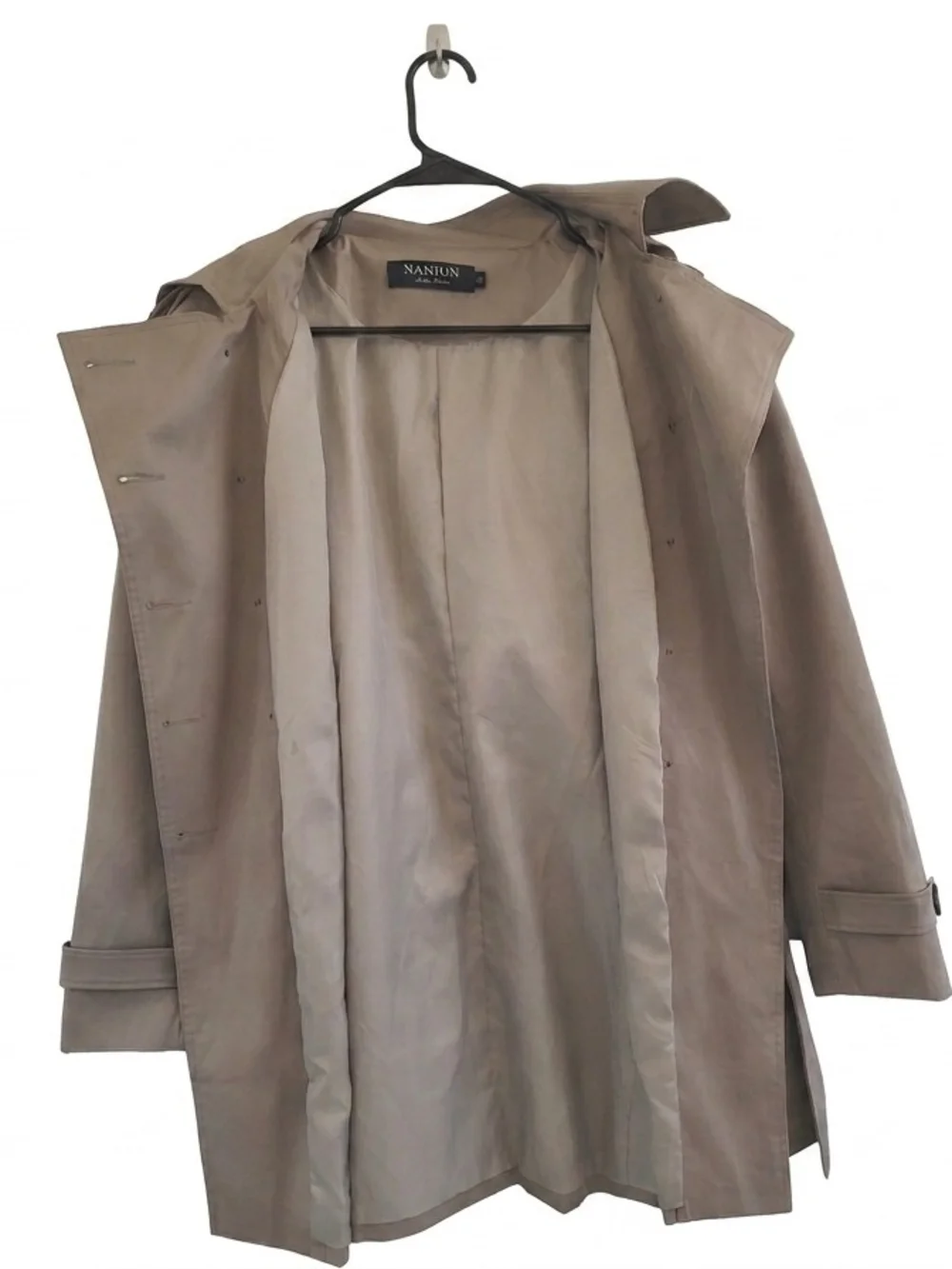 Classic Double-Breasted Taupe Trench Coat by Halogen - Picture 3 of 11